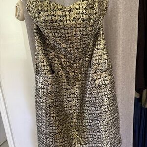 The Limited Strapless Black and Gold Dress